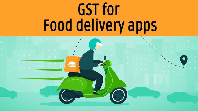 Online food delivery app on smartphone with GST tag showing price increase